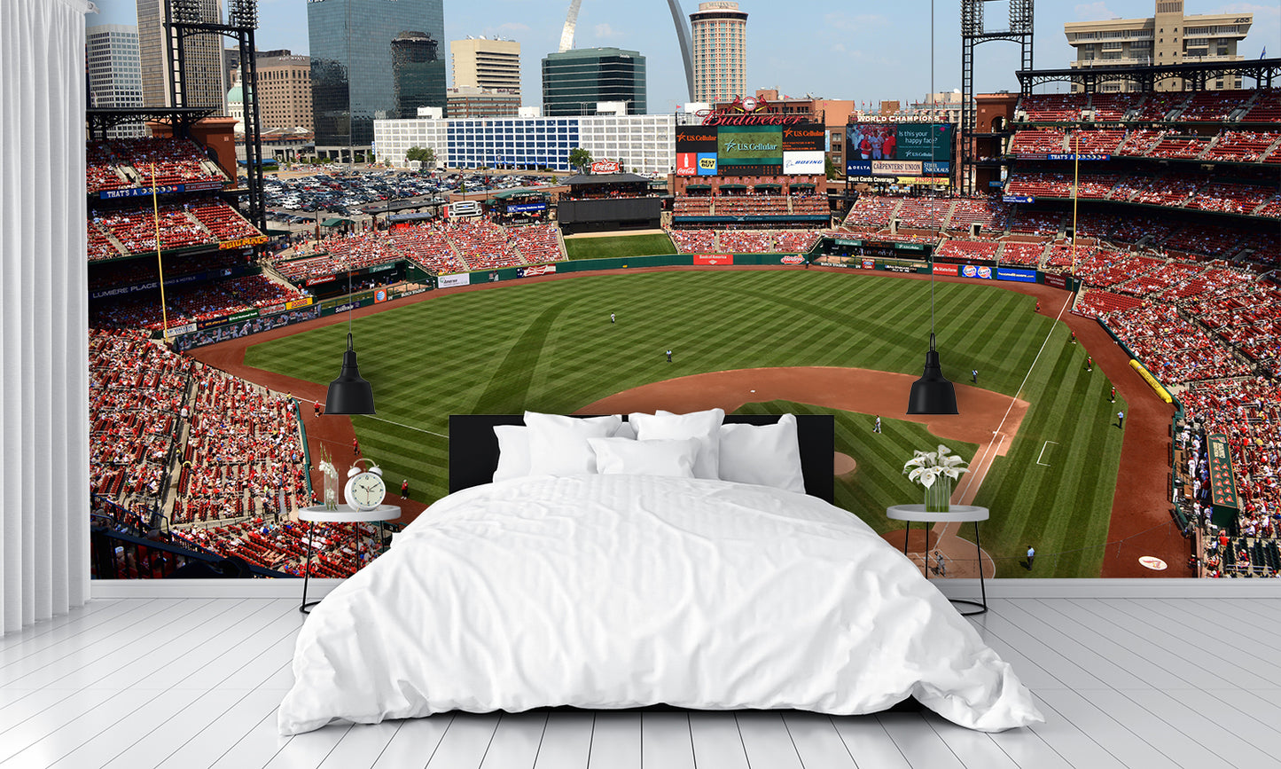 Busch Stadium Baseball Diamond St Louis Cardinal Wallpaper bedroom