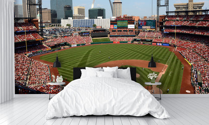 Busch Stadium Baseball Diamond St Louis Cardinal Wallpaper bedroom