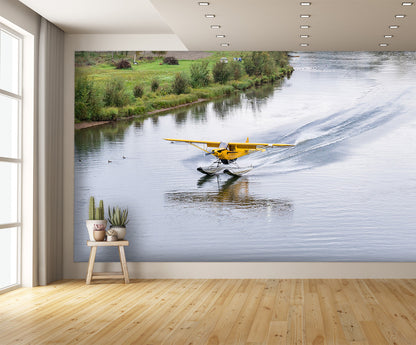 Bush Float Plane Landing Wall Mural