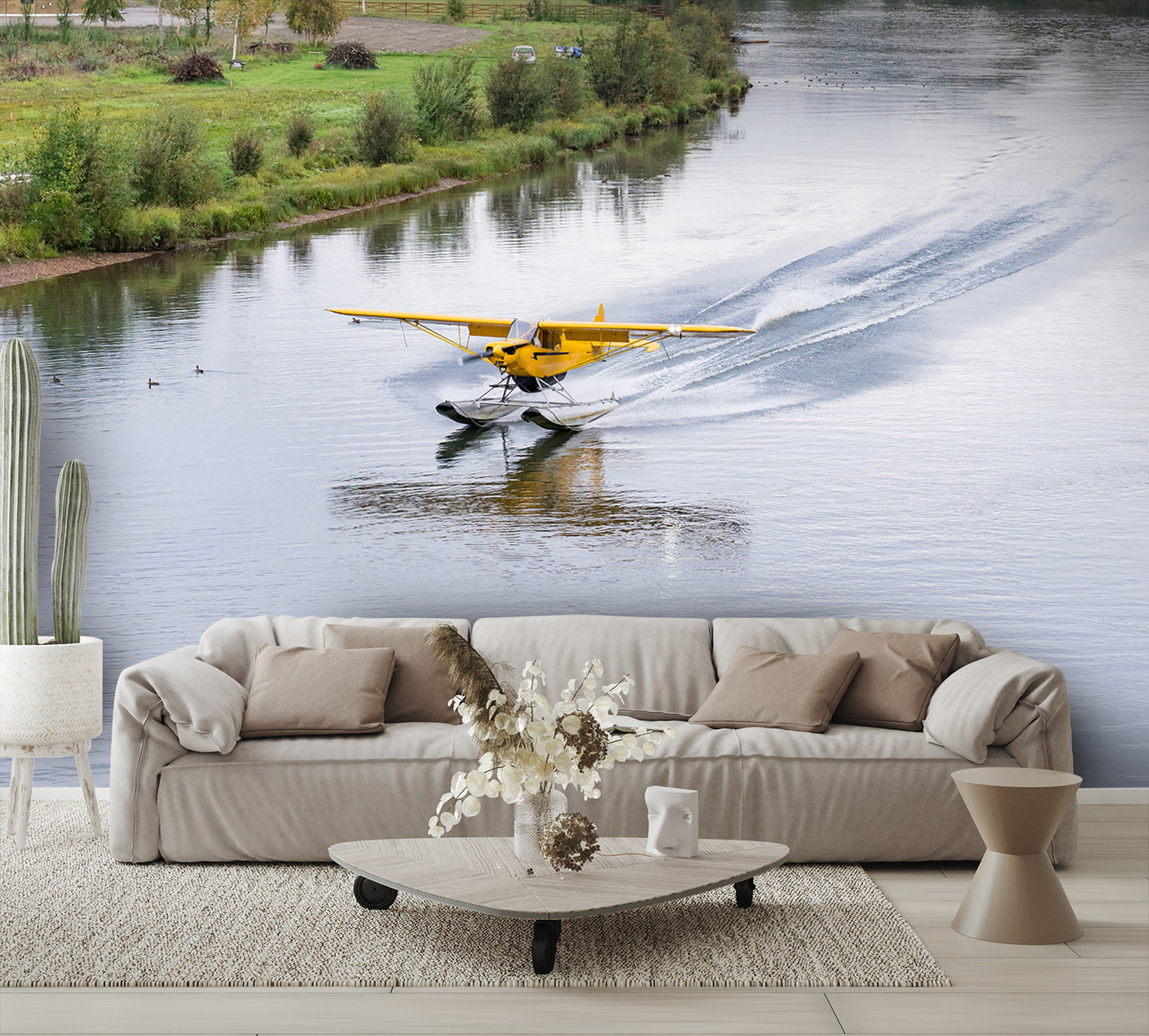 Bush Float Plane Landing Wall Mural