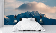 Bush Plane Flies Over Alaska Mountains Wall Mural