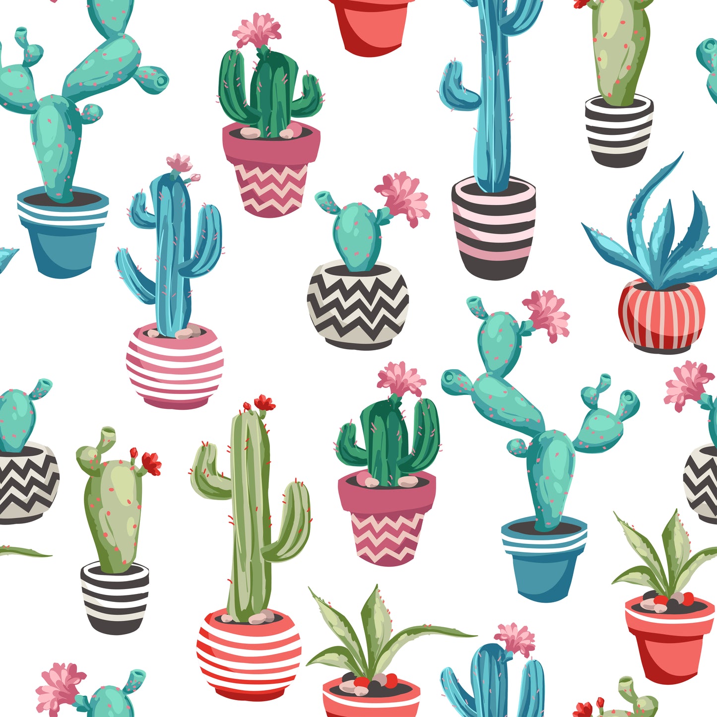 Cacti Flower Wall Mural