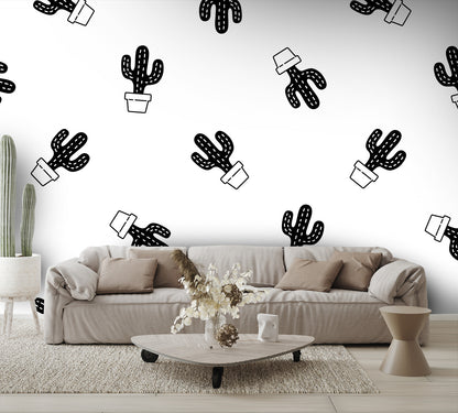 Cactus Plant Wall Mural