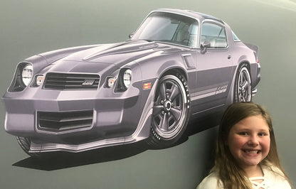 1981 Camaro T-Top Black Muscle Car Art Wall Decal