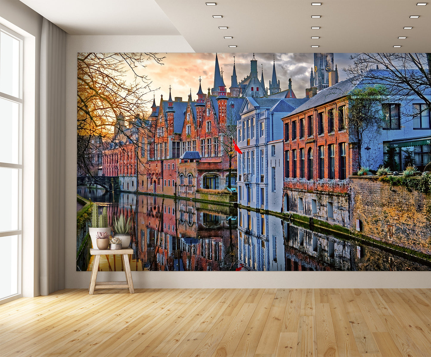 Canals of Bruges Belgium Wall Mural