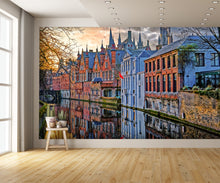 Canals of Bruges Belgium Wall Mural