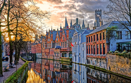 Canals of Bruges Belgium Wall Mural