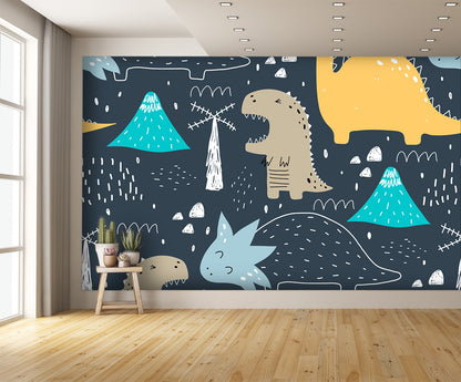 Cartoon Dinosaurs Wall Mural