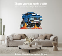Car Art Oldsmobile 442 Cartoon Hotrod 4 Wall Decal