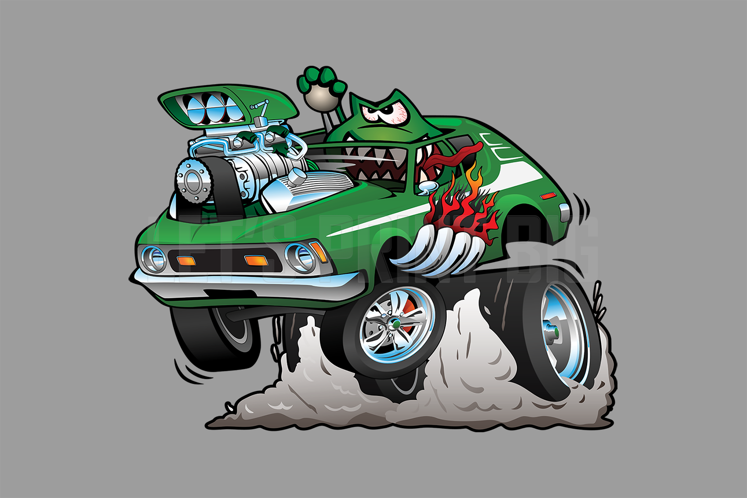 Car Art Gremlin Cartoon Hotrod 5 Wall Decal