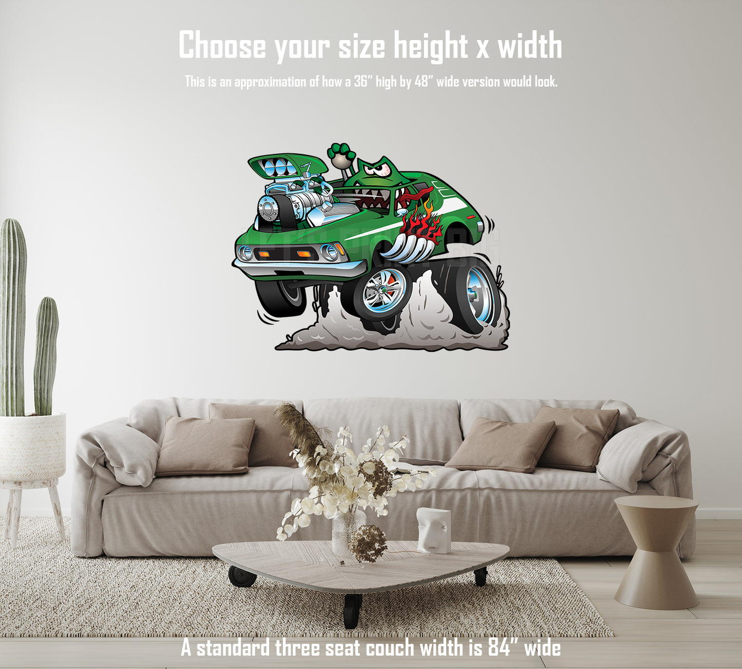 Car Art Gremlin Cartoon Hotrod 5 Wall Decal