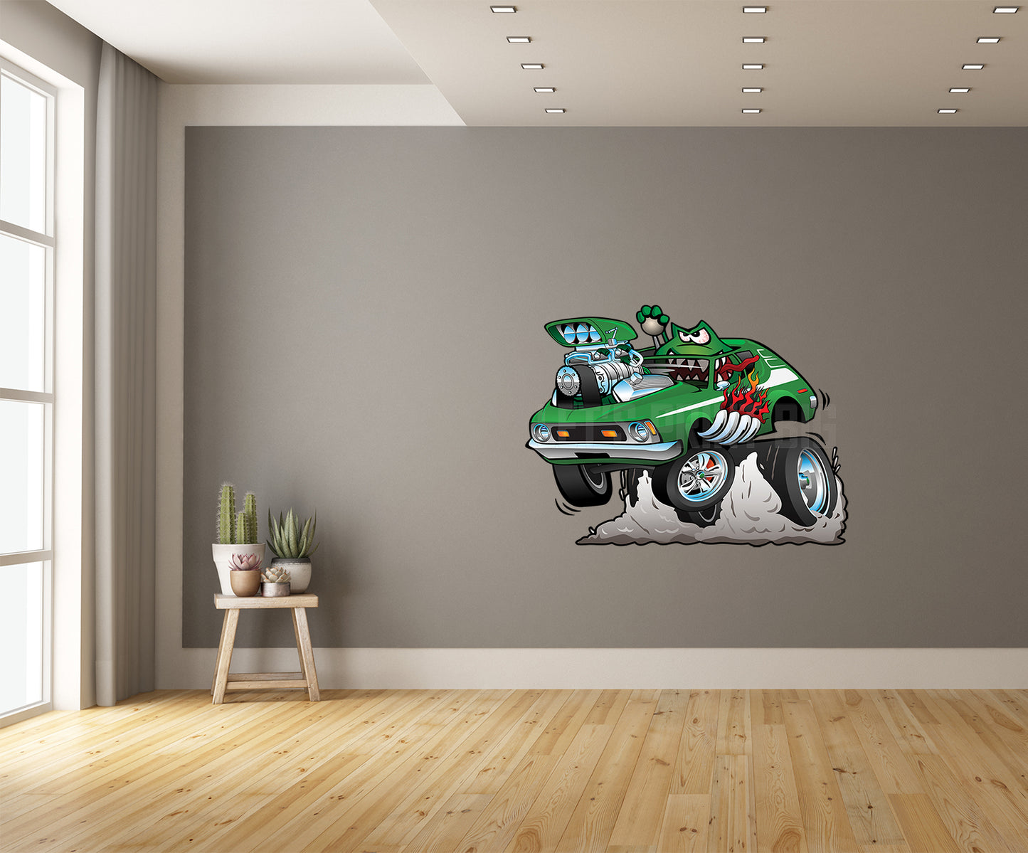 Car Art Gremlin Cartoon Hotrod 5 Wall Decal