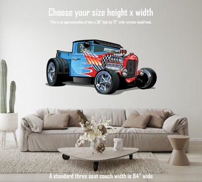 Car Art Cartoon Hotrod 7 Wall Decal