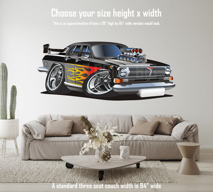 Car Art Cartoon Hotrod 8 Wall Decal