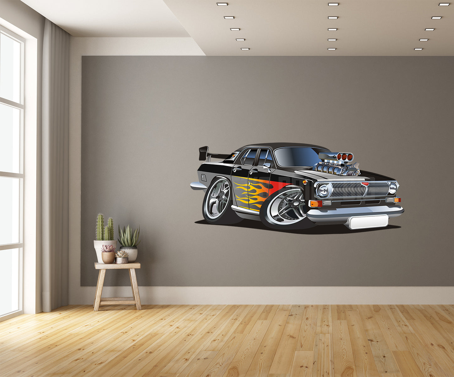 Car Art Cartoon Hotrod 8 Wall Decal