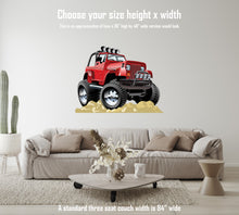 Car Art Cartoon Jeep Wrangler 4x4 Wall Decal