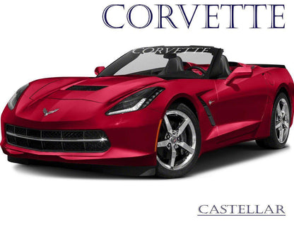 Windshield Decal "CORVETTE" Banner Visor Sticker Choose Your Font - Let's Print Big