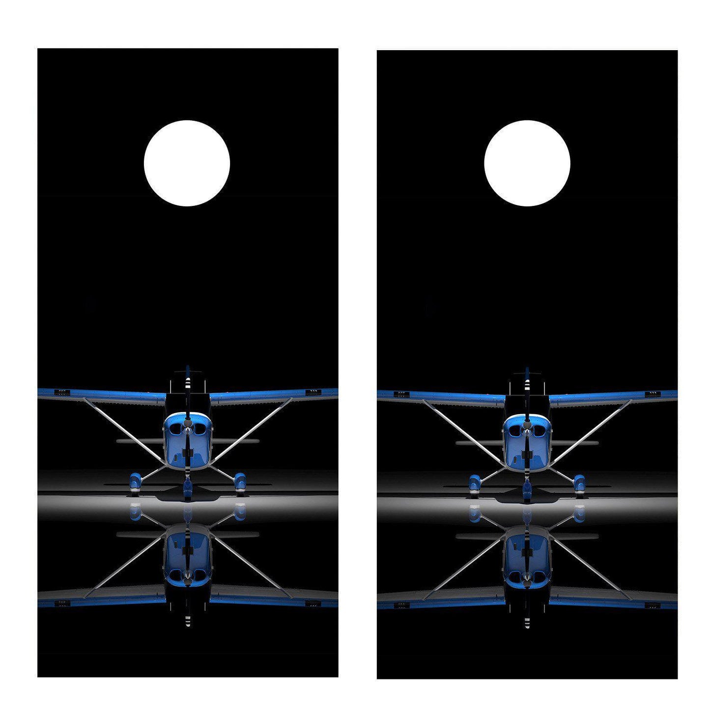 Cessna Mirror Image Airplane Corn hole Wrap decal sticker