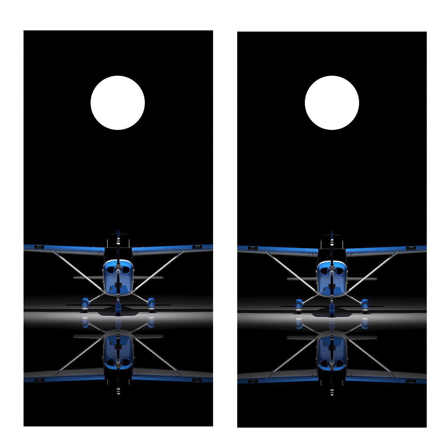 Cessna Mirror Image Airplane Corn hole Wrap decal sticker