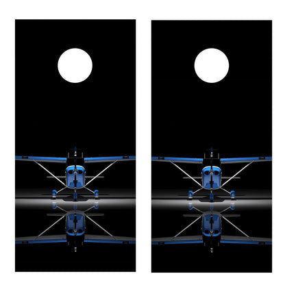 Cessna Mirror Image Airplane Corn hole Wrap decal sticker