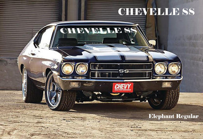 Windshield Decal "CHEVELLE SS" Sticker Banner - Let's Print Big