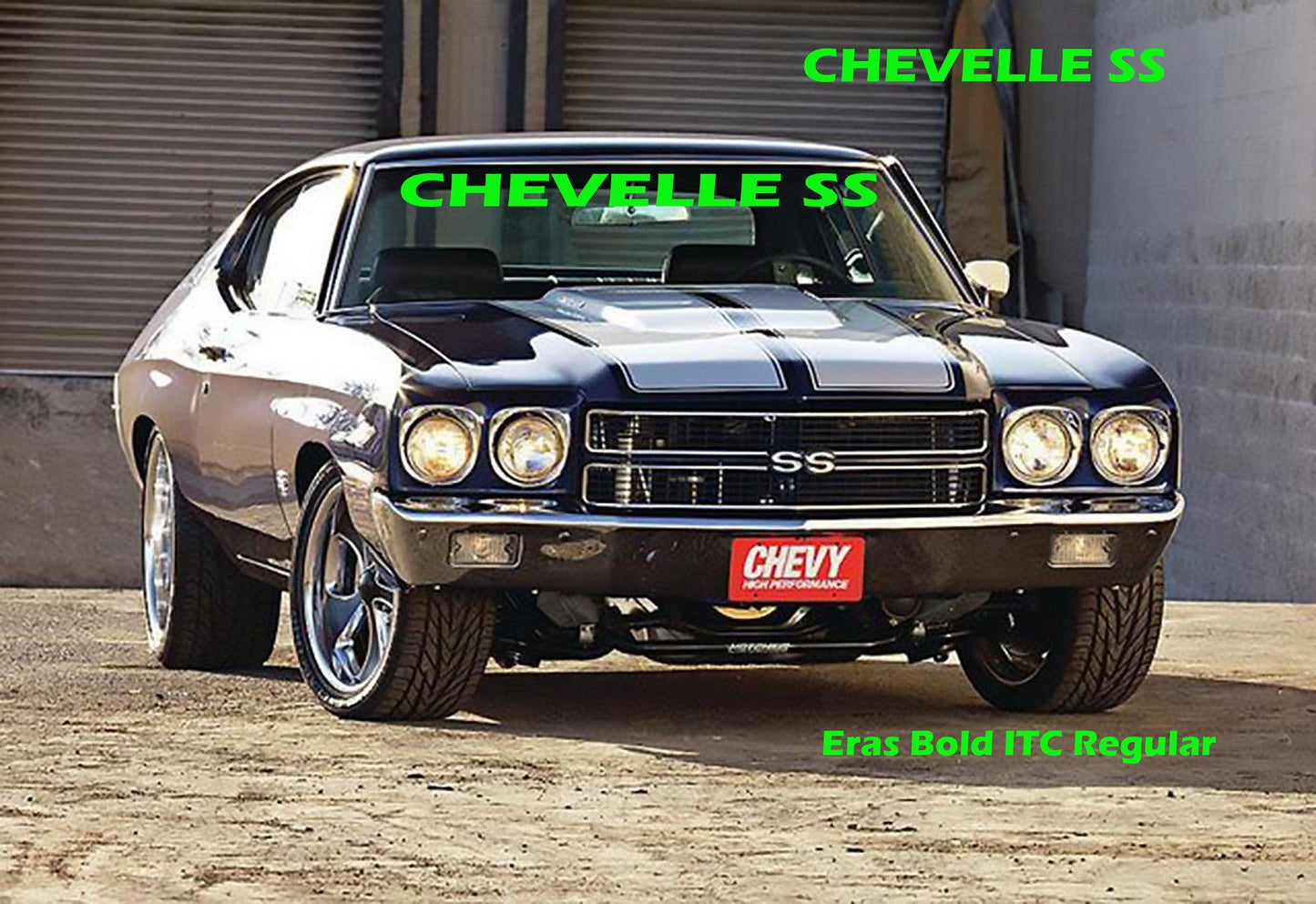 Windshield Decal "CHEVELLE SS" Sticker Banner - Let's Print Big
