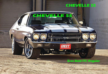 Windshield Decal "CHEVELLE SS" Sticker Banner - Let's Print Big