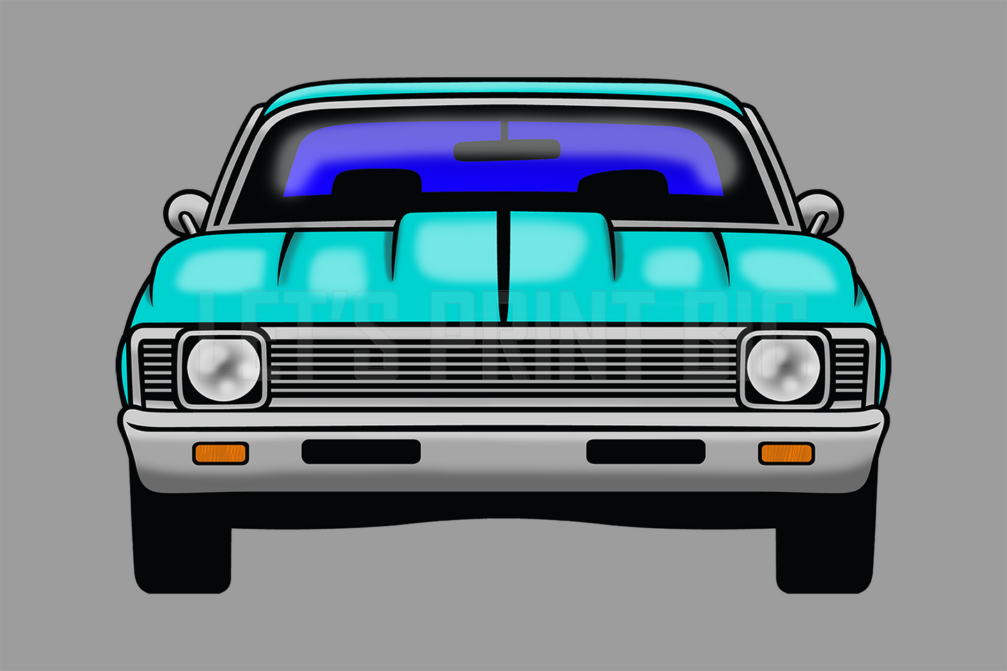 Car Art Nova Vector 1 Front Wall Decal