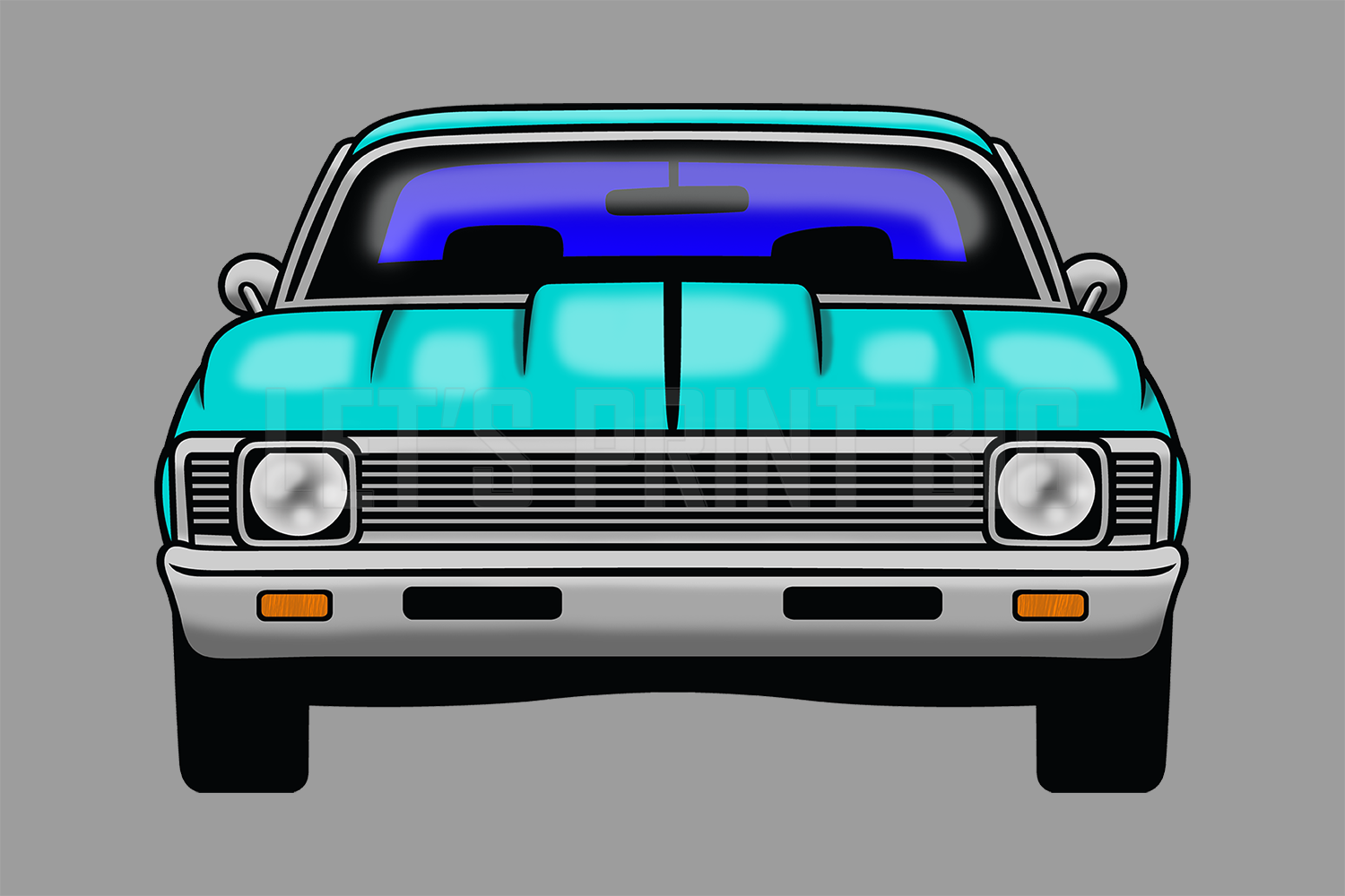 Car Art Nova Vector 1 Front Wall Decal