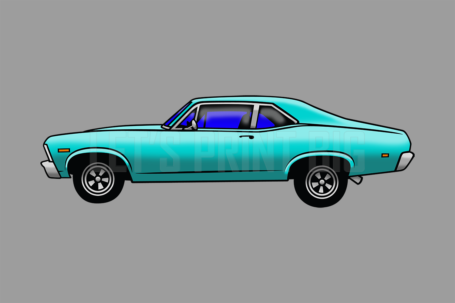 Car Art Nova Vector 3 Side Wall Decal