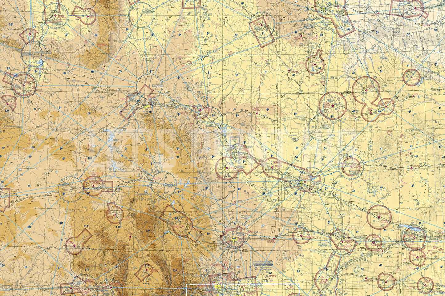 Aeronautical Chart Cheyenne Wall Mural