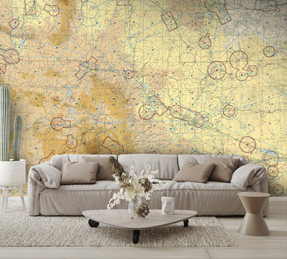 Aeronautical Chart Cheyenne Wall Mural