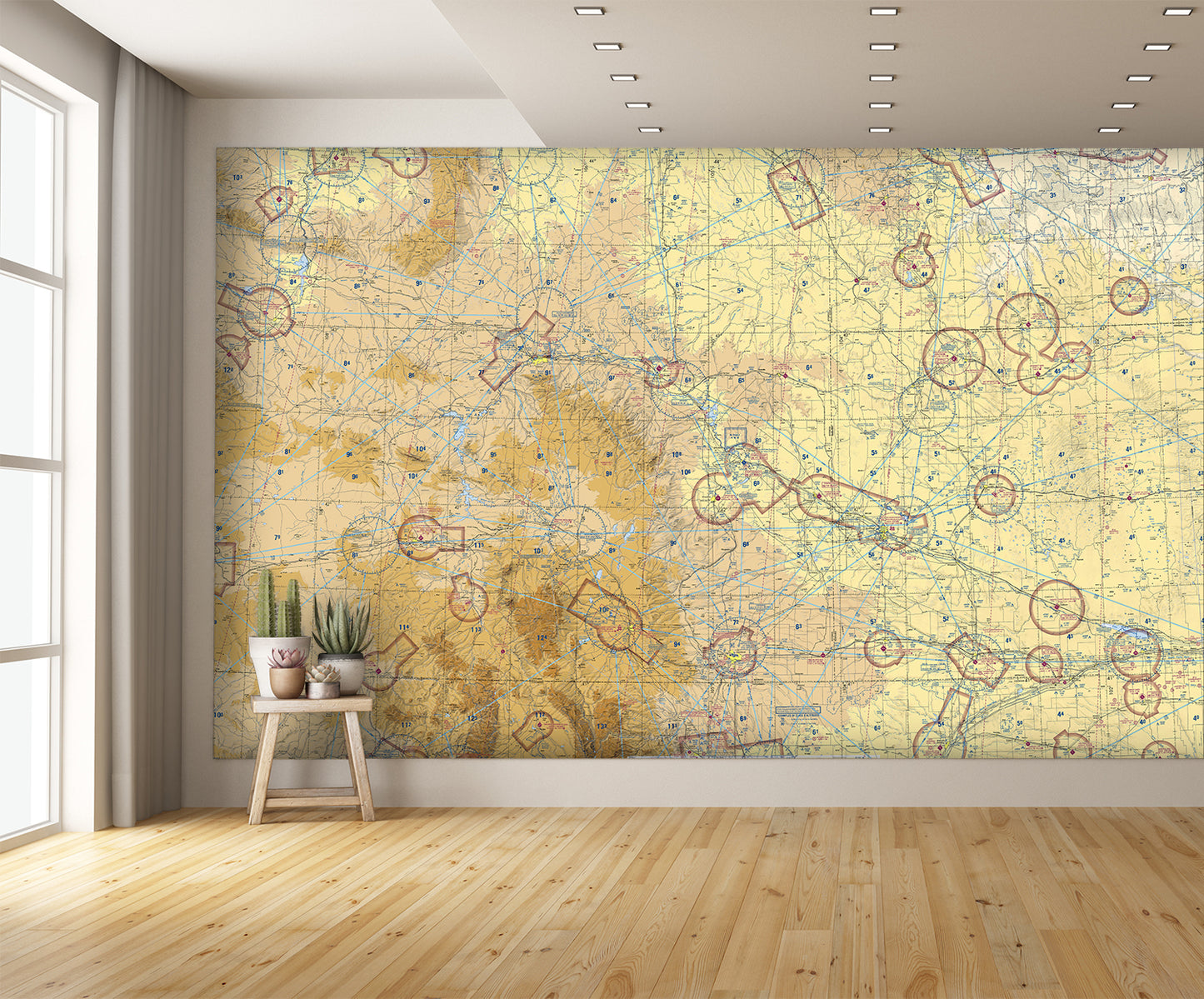 Aeronautical Chart Cheyenne Wall Mural