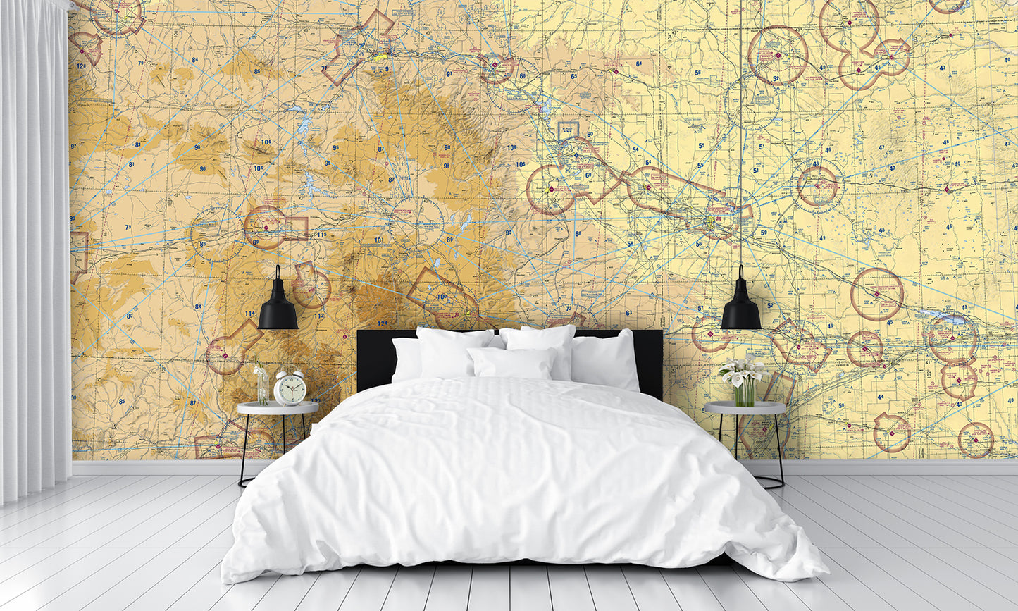 Aeronautical Chart Cheyenne Wall Mural