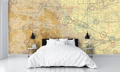 Aeronautical Chart Cheyenne Wall Mural