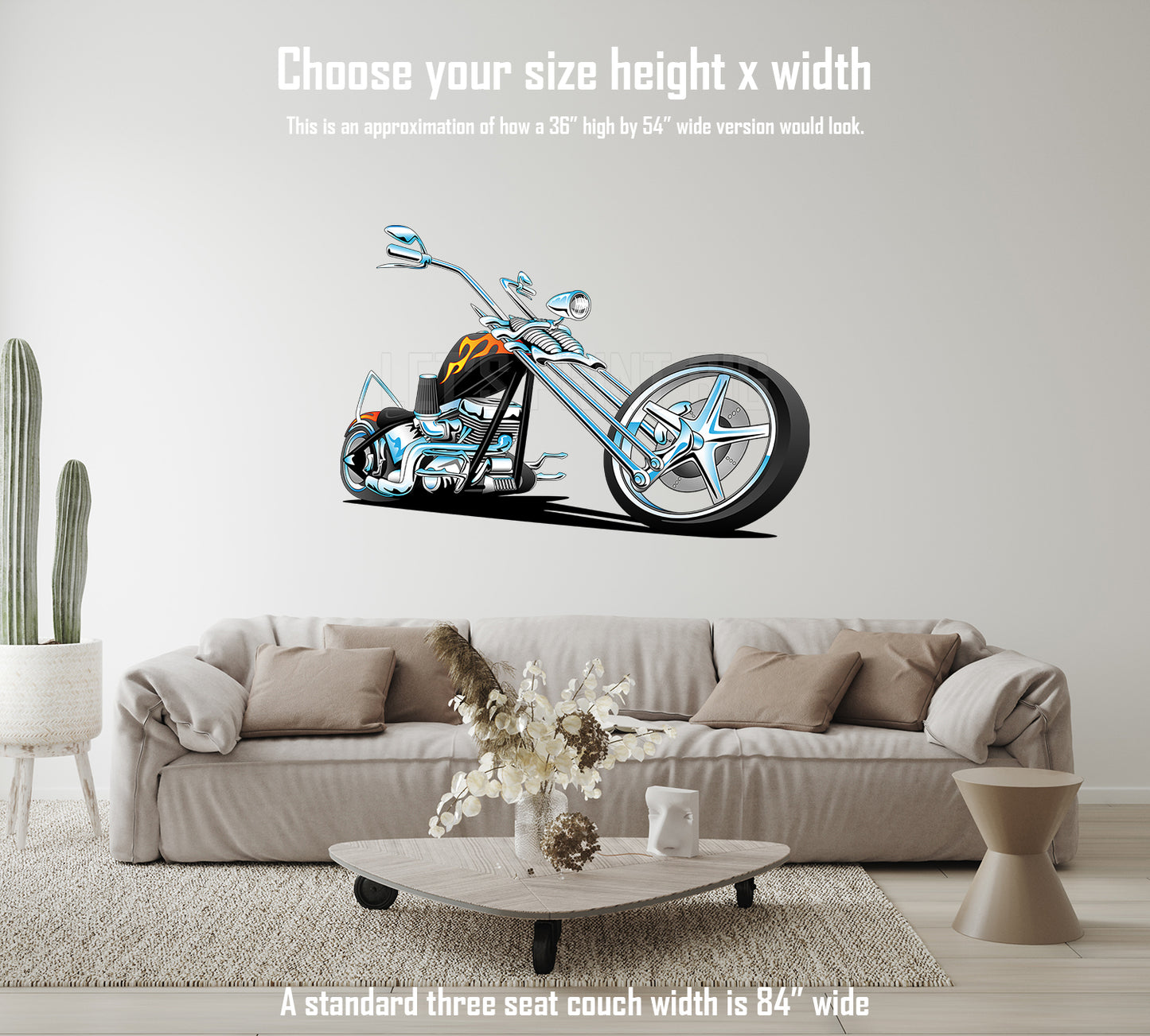 Car Art Chopper Motorcycle Vector Wall Decals