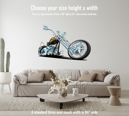 Car Art Chopper Motorcycle Vector Wall Decals