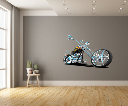 Car Art Chopper Motorcycle Vector Wall Decals