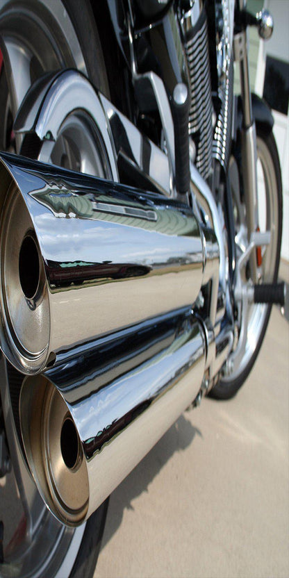 Motorcycle Cornhole Chrome Pipes Decal Wrap Sticker - Let's Print Big