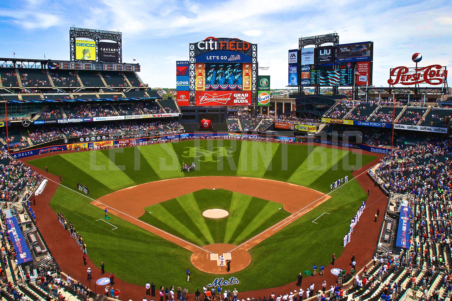Citi Field Baseball Diamond Field Custom Designed Wallpaper