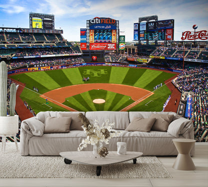 Citi Field Baseball Diamond Field Custom Designed Wallpaper