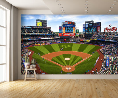 Citi Field Baseball Diamond Field Custom Designed Wallpaper