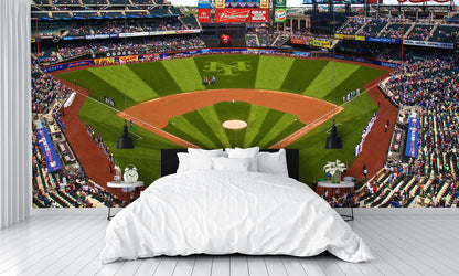 Citi Field Baseball Diamond Field Custom Designed Wallpaper