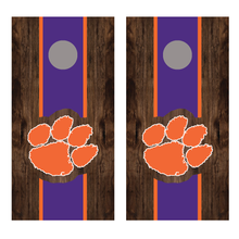 Clemson Paw Cornhole Board Decal Wrap