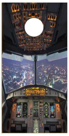 Airplane Cockpit View Corn hole wrap airplane Decal Wrap