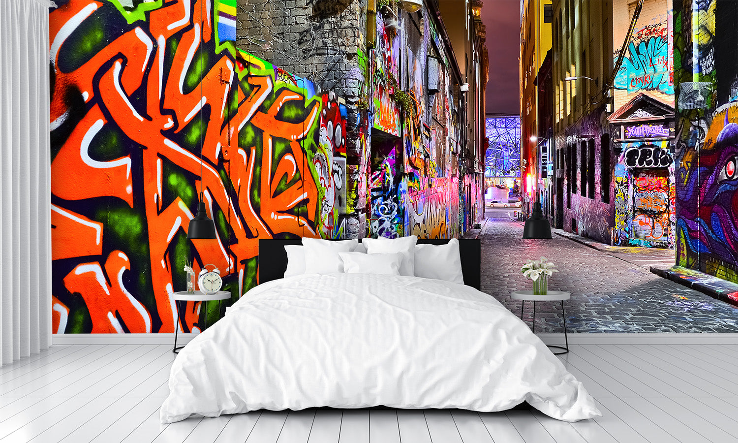 Colorful Graffiti Artwork in Melbourne Wall Mural