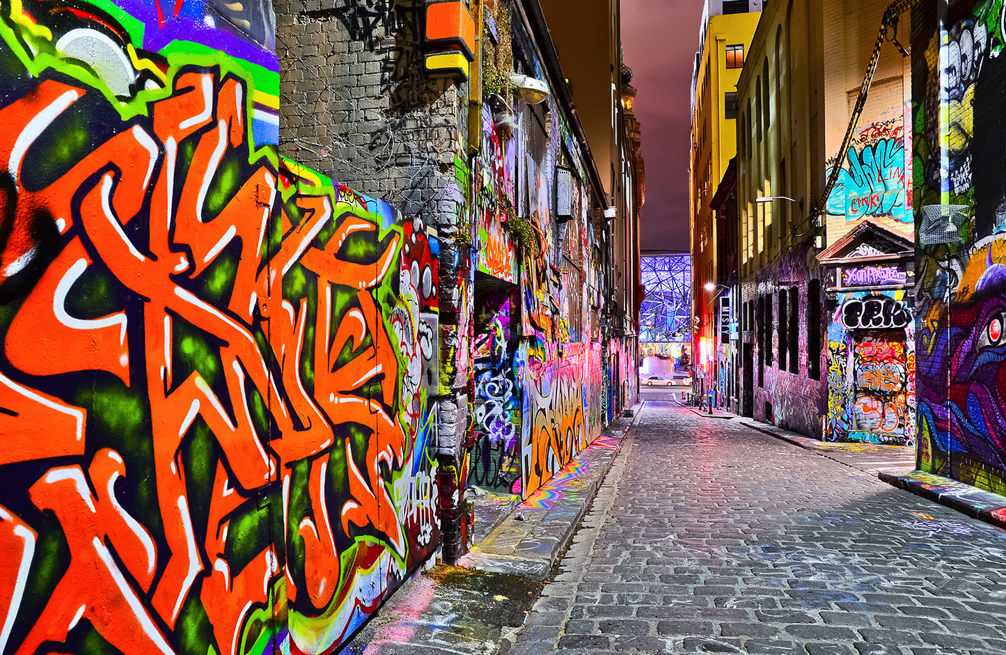 Colorful Graffiti Artwork in Melbourne Wall Mural