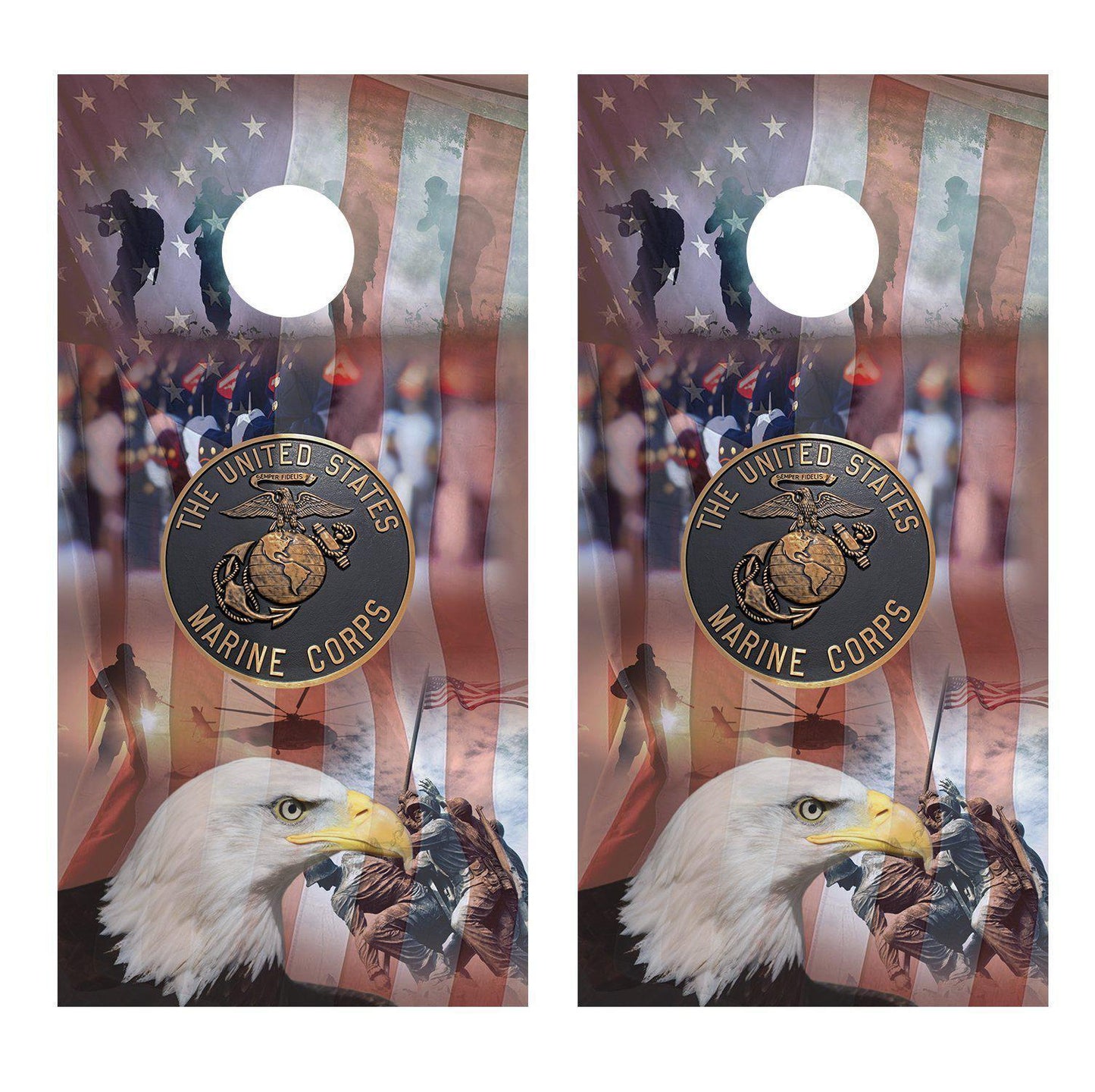 US Marines Cornhole Board Decal Wraps