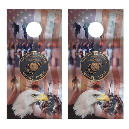 US Marines Cornhole Board Decal Wraps