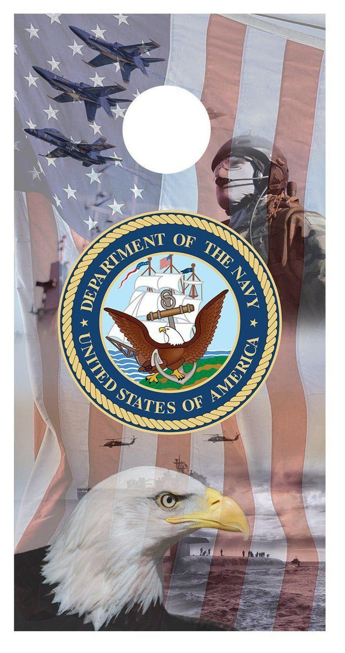 US Navy Corn hole Board Decal Wrap